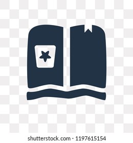 Magic book vector icon isolated on transparent background, Magic book transparency concept can be used web and mobile