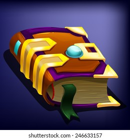 Magic book.  Vector illustration.