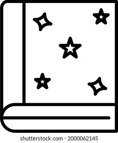 Magic book Vector Line Icon Design
