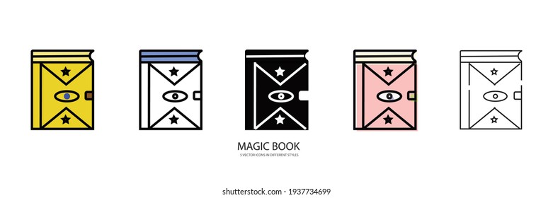 Magic Book vector type icon