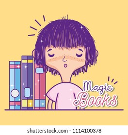 Magic books cartoons