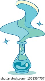 magic bottle glass icon vector illustration