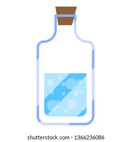 Magic bottle on white background vector illustartion flat desing