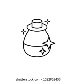 magic bottle with stars outline icon. Signs and symbols can be used for web, logo, mobile app, UI, UX