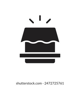 Magic Box Filled Icon Vector Illustration