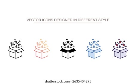 Magic Box icon design with white background stock illustration