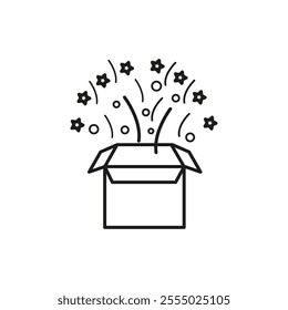 Magic box icon Symbol mark in Outline style