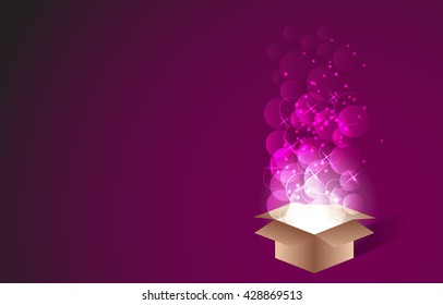 magic box on a pink background back