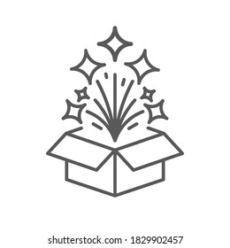 Magic box star icon Element of magic for mobile concept and web apps icon. Line icon for website design and development