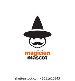 magic boy head logo design flat vector