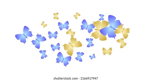 Magic bright butterflies cartoon vector illustration. Summer vivid moths. Fancy butterflies cartoon baby wallpaper. Gentle wings insects patten. Nature beings.