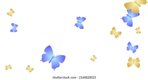Magic bright butterflies flying vector illustration. Summer beautiful moths. Detailed butterflies flying fantasy wallpaper. Gentle wings insects patten. Nature beings.