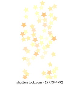 Magic Bright Modern Design Backdrop. Simple Holiday Modern Night Background. Orange Gold Bohemian Rich Yellow Luxury Pastel Christmas Stars Surface Illustration. Party Sky Seamless Vector.