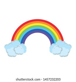 magic bright rainbow abstract cartoon vector illustration graphic design