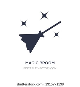 magic broom icon on white background. Simple element illustration from Halloween concept. magic broom icon symbol design.