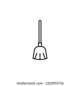 magic broom outline icon. Signs and symbols can be used for web, logo, mobile app, UI, UX