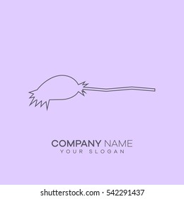 magic broom sign. icon design
