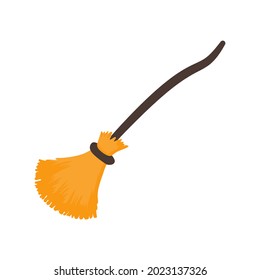 Magic broom vector. flying wood ornaments For the wicked witch on Halloween night
