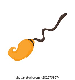 Magic broom vector. flying wood ornaments For the wicked witch on Halloween night