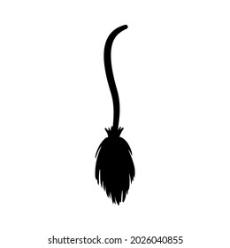 Magic broom vector. flying wood ornaments For the wicked witch on Halloween night