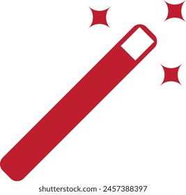 Magie-Pinsel-Symbol rot, farbiges EPS-Format