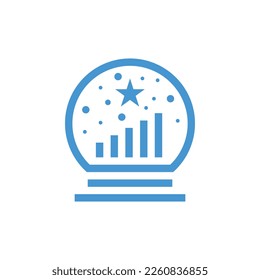 Magic bulb accounting icon logo design vector