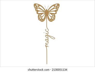 Magic Butterfly Design Hand Drawn Design