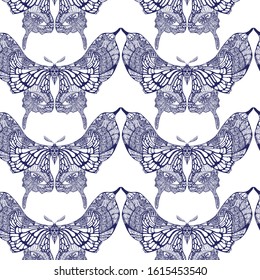 magic butterfly with eyes patterns on a transparent background