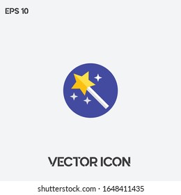 Magic button vector icon illustration. Ui/Ux. Premium quality.