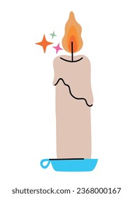 magic candle design vector isolated