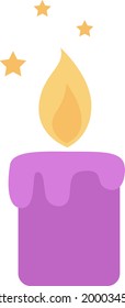 Magic candle, illustration, on a white background.