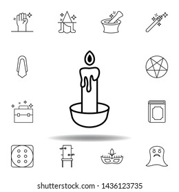 magic candle outline icon. elements of magic illustration line icon. signs, symbols can be used for web, logo, mobile app, UI, UX