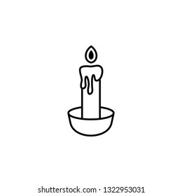 magic candle outline icon. Signs and symbols can be used for web, logo, mobile app, UI, UX