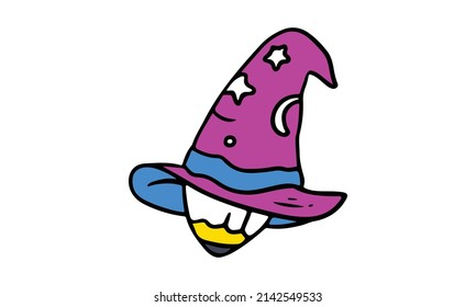 Zauberkappen-Symbol. farbige Zauberkappe