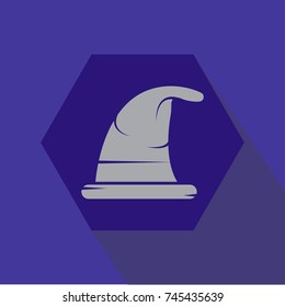 magic cap icon with long shadow