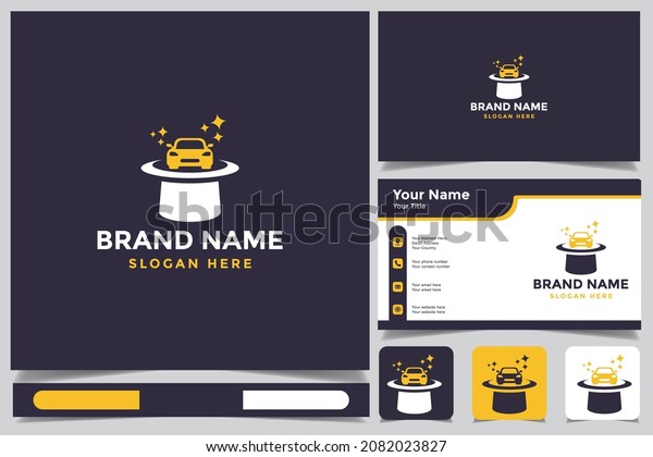 Magic car logo with business card. Suitable for\
your company.