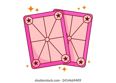 Diseño del sticker de fortuna de tarjeta mágica