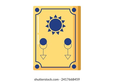 Diseño del sticker de fortuna de tarjeta mágica