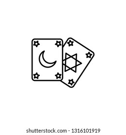 Magic card icon. Element of magic for mobile concept and web apps icon. Thin line icon for website design and development