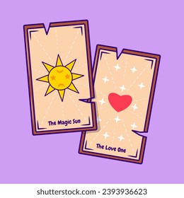 Magic Card Illustration, Vector, Icon Isolated