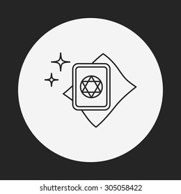 magic card line icon