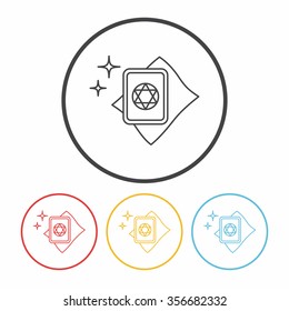 magic card line icon