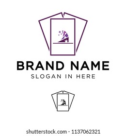 Magic card logo icon template. logo download.