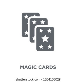 Magic cards icon. Magic cards design concept from Entertainment collection. Simple element vector illustration on white background.