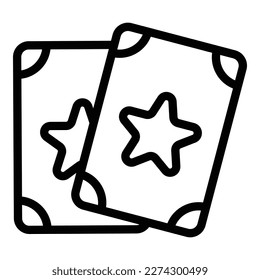 Magic cards icon outline vector. Magician hat. Trick rabbit