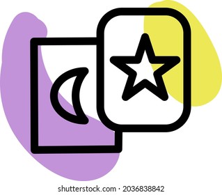 Magic cards, illustration, vector, on a white background.