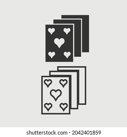 Magic cards vector icon illustration sign for web and design