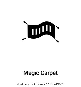 Magic Carpet icon vector isolated on white background, logo concept of Magic Carpet sign on transparent background, filled black symbol