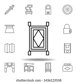 magic carpet outline icon. elements of magic illustration line icon. signs, symbols can be used for web, logo, mobile app, UI, UX