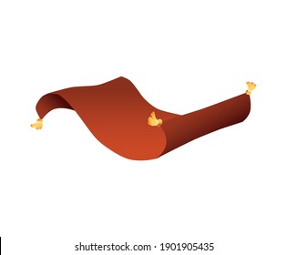 Magic carpet, vector illustration, white background